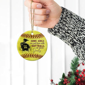 Softball Ornament 2025 Girls Softball Christmas Ornament for Tree Gifts for Softball Players, Teen Girls, Coaches Sports Xmas Decoration Keepsake