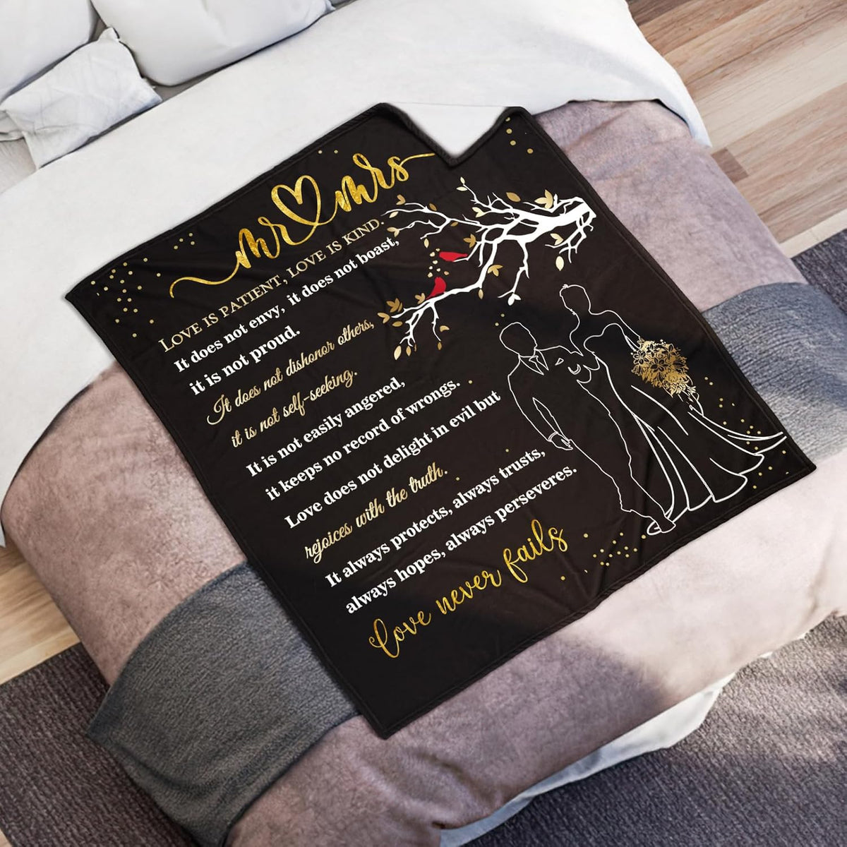 Wedding Gifts for Couples 2025 Soft Blanket, Bridal Shower Gifts for Bride to Be, Anniversary Mr and Mrs Gifts, Wedding Gifts for Newlyweds Just Married Gifts Wedding Throw Blanket