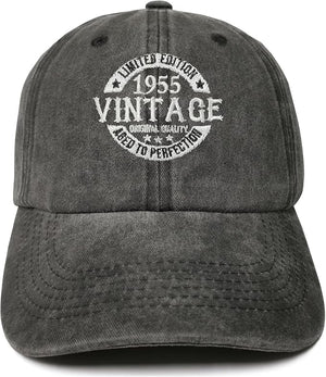 70th Birthday Gift, Limited Edition Aged to Perfection 1956 Vintage Baseball Hat for Men Women Birthday Gift Father's Day Gift For Granpa Papa Dad