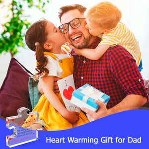 Thanks For Being Such An Important Piece Acrylic Block Puzzle Birthday Gifts for Dad Cool Dad Presents from Daughter, Son, Mom - Heartwarming Men Birthday Gift, Ideas