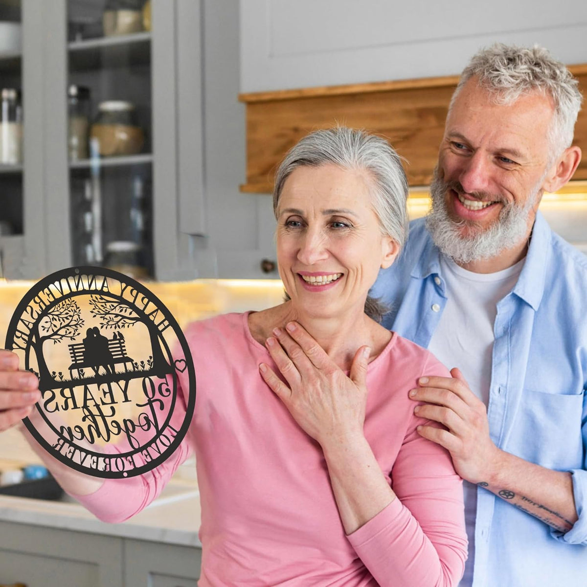 Anniversary Wedding Gifts for Couple, Parents, Friends,Happy 50th Anniversary Wedding Gifts, Golden Anniversary Decorations