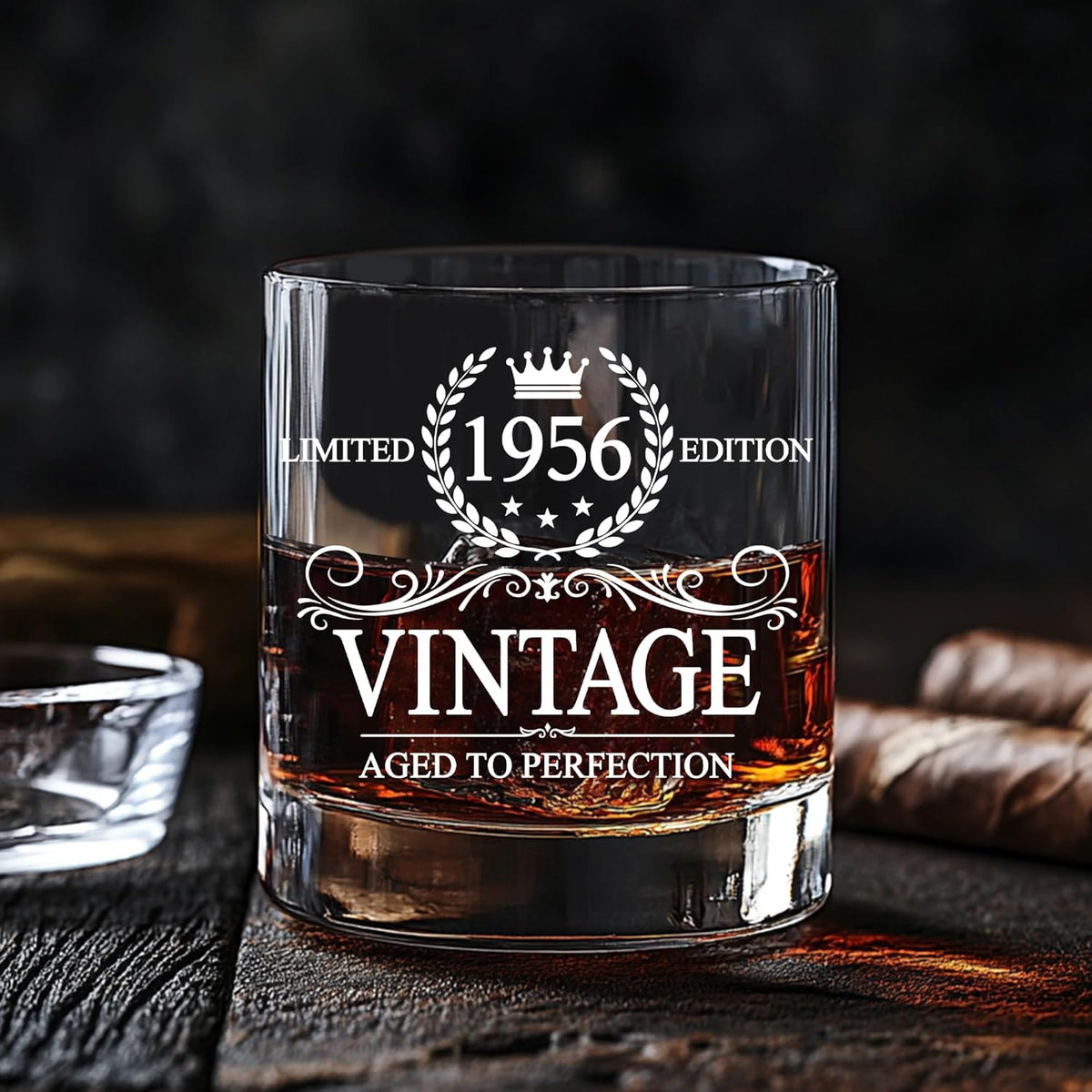 70th Birthday Gifts For Men - 70th Birthday Decorations - Gifts For 70 Year Old Man - 1956 Birthday Gifts - 70th Birthday Whiskey Glasses - Gift For 70th Birthday - 1956 Vintage Whiskey Glass