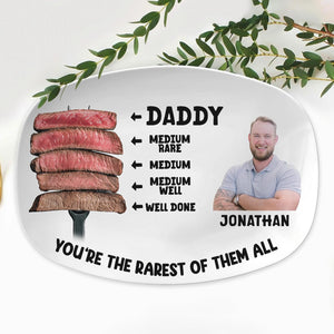 Custom Photo Dad Grilling Platter, You're the rarest of them all BBQ Plate, Funny Serving Plate For Dad, Father's Day Gifts For Dad, Daddy Gifts, Custom Grilling Platter, Daddy's Grilling Plate