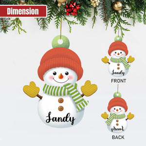 Personalized Christmas Ornament 2025, Custom Snowman Family Ornament with Name Photo Acrylic for Xmas Tree Decor Customized Hanging Gifts