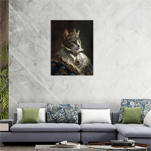 Customized Pet Portrait Canvas of Dog and Cat Renaissance Style, Wall Art Print for Home Decor, Living Room, Bedroom, Home Office