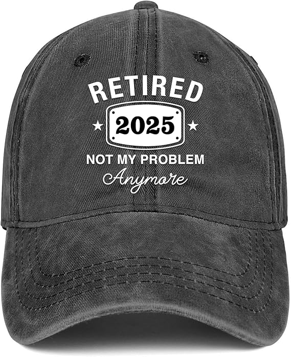 Retirement Gifts for Men Women 2025 Retired Hat Gift Ideas Embroidered Baseball Cap
