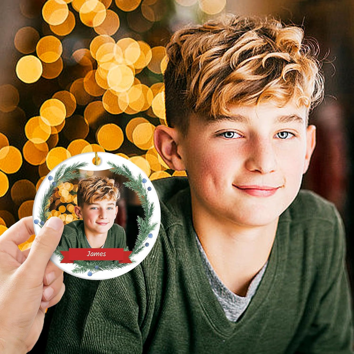 Personalized Christmas Ornaments 2025 - Custom Dog Ornaments for Christmas Tree, Photo Ornament Customized Xmas Tree Hanging Decorations for Christmas Tree