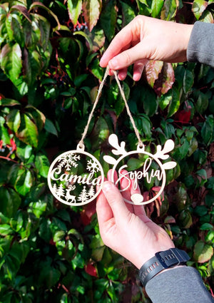 Personalized Christmas Wood Ornaments with Names - Custom Christmas Ornament for Kids and Adults, Custom Ornaments for Christmas Tree Personalized Ornaments with Name