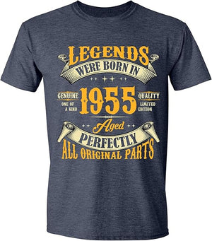 70th Birthday Shirt for Men, Legends were Born in 1955, Vintage 70 Years Old Tee T Shirt