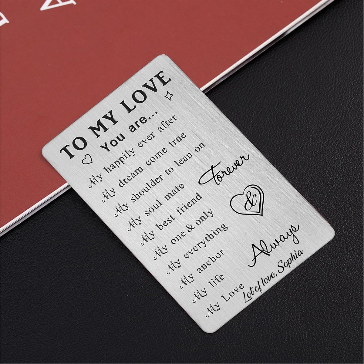 To My Love Wallet Card Gifts, 10 Reasons Why I Love You, Romantic Anniversary Cards Gift for Her Him, Wedding Christmas Presents