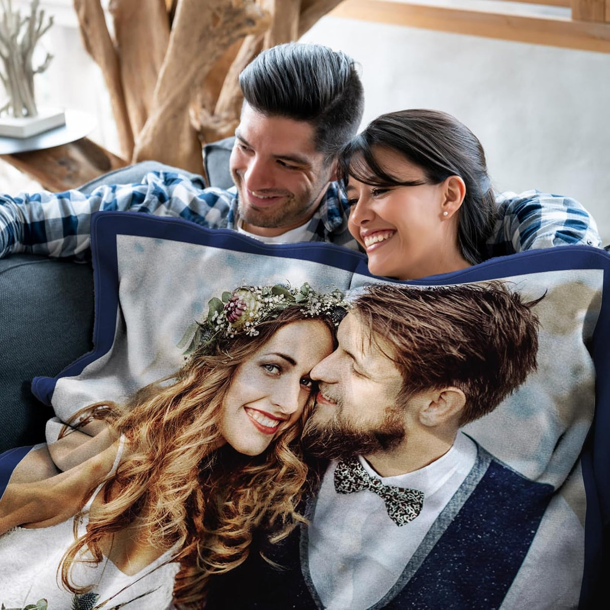 Custom Blanket with Photos Text Personalized Blanket Thows with Picture Customizable Blanket Photo Blankets Customize for Couple Girlfriend Boyfriend Wife Husband