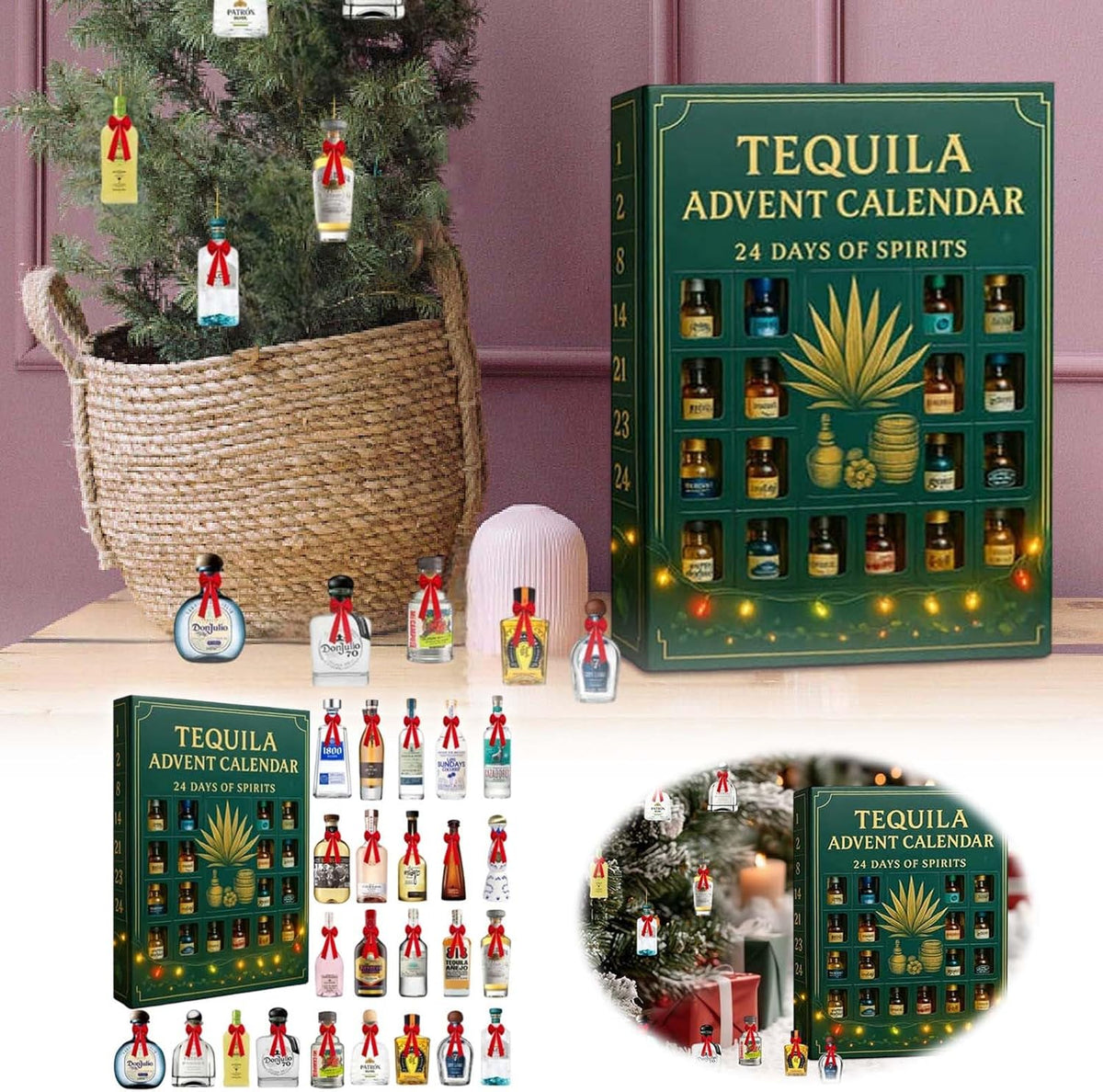 2025 Tequila Advent Calendar 24 Days Of Festive Surprises Mexican Inspired Holiday Countdown Gift 2d Acrylic Collectible Display Decor