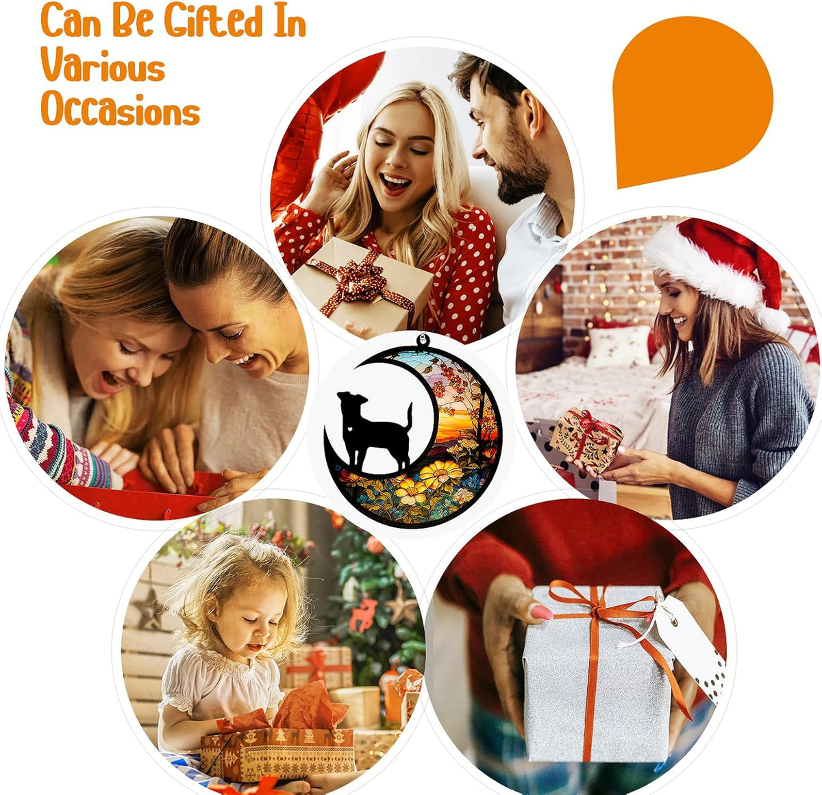 Dog Memorial Suncatcher,Pet Sympathy Gifts,Dog Memorial Gifts for Loss of Dog,Personalized Dog Pass Away Gifts with Name Date for Pet Lovers