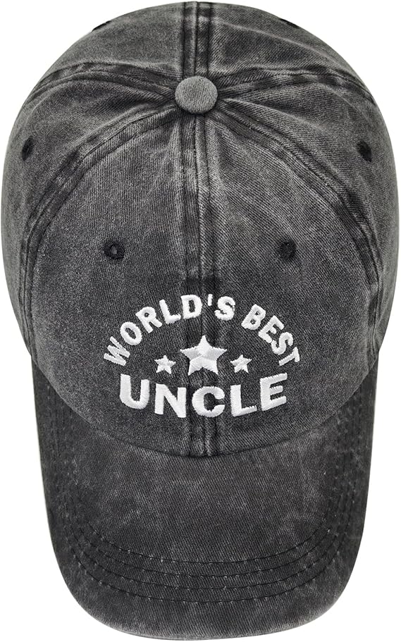 Uncle Gifts from Niece Nephew, Fathers Day Christmas Birthday Gifts for Uncle, Adjustable Personalized Embroidered Baseball Cap Father Days Gift