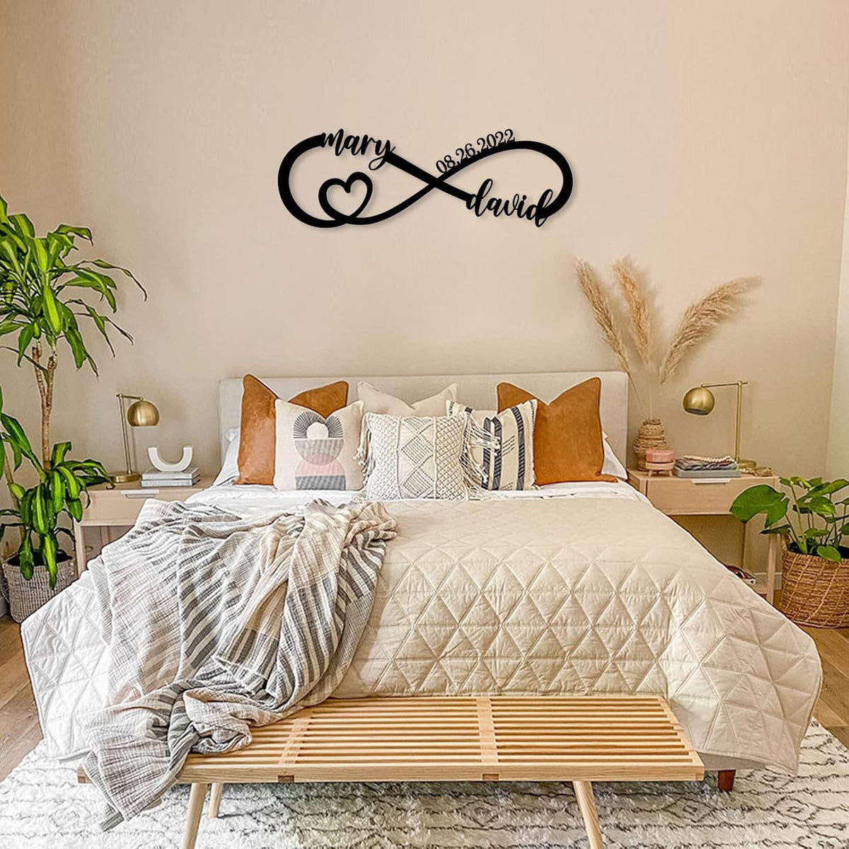 Wedding Gifts for Couples, Infinity Signs with Couple Name, Personalized Valentine'S Day Engagement Gifts, Gifts for Newlyweds, Anniversary Wedding Gift for Couple,Metal Name Signs Personalized