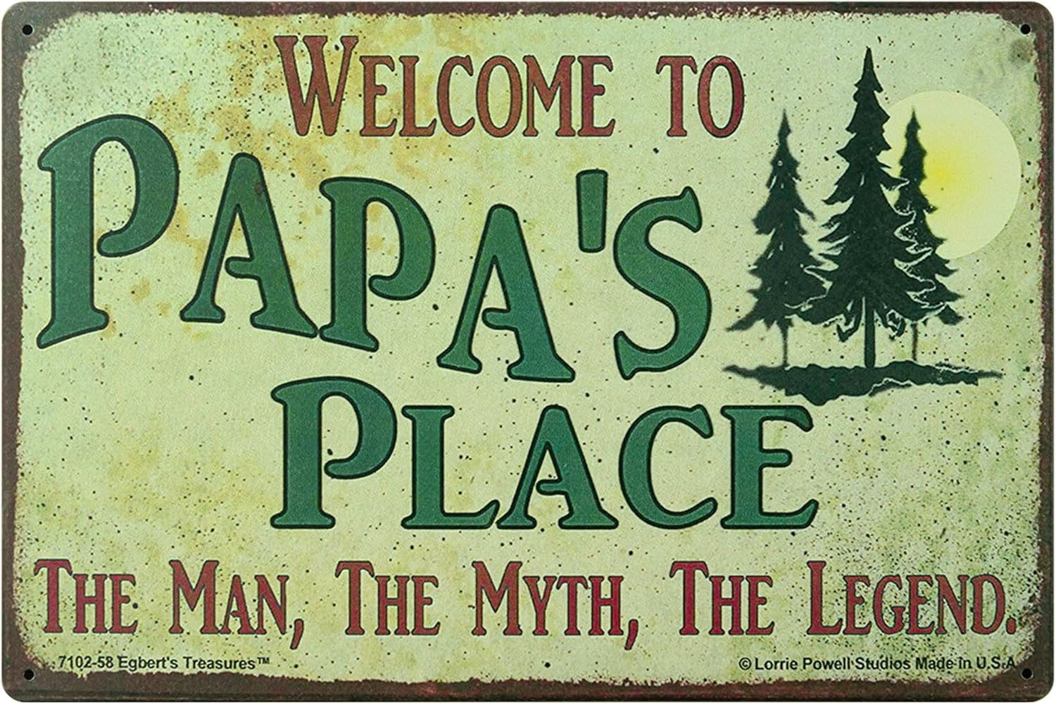 Welcome to Papa's place Retro Vintage Metal Tin Sign Workshop Home Man Cave Garage Wall Decorations Art Decor