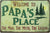 Welcome to Papa's place Retro Vintage Metal Tin Sign Workshop Home Man Cave Garage Wall Decorations Art Decor