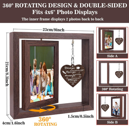 2025 Graduation Gifts for Her Him, Congratulations Inspirational Class Of 2025 University College Middle High School Graduates Gift Decorations Graduation Picture Frame Display