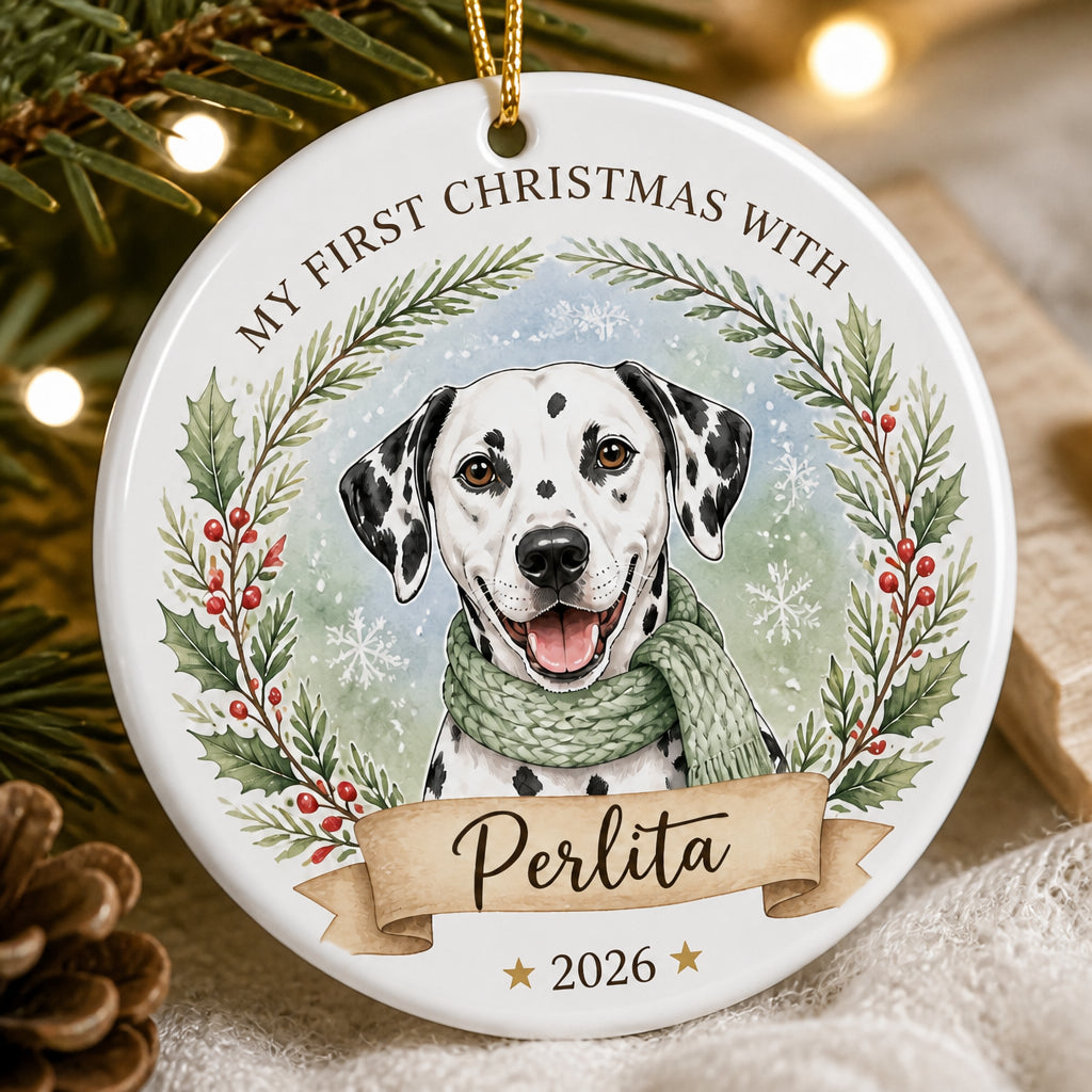 My First Christmas With [Pet Name] – Custom Pet Portrait Ornament - Personalized Ornament 820fcdf5-ba03-4b89-919a-9d5902886740.jpg