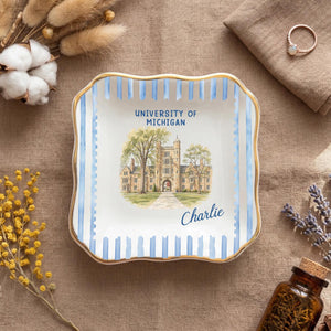 Custom University Ring Dish, Graduation Trinket Tray, Class of 2026 Jewelry Tray, University Spirit Striped Dish, Senior Night Gift 8226fd5b-6491-4ce1-ba94-6fb3942fe519-9.jpg