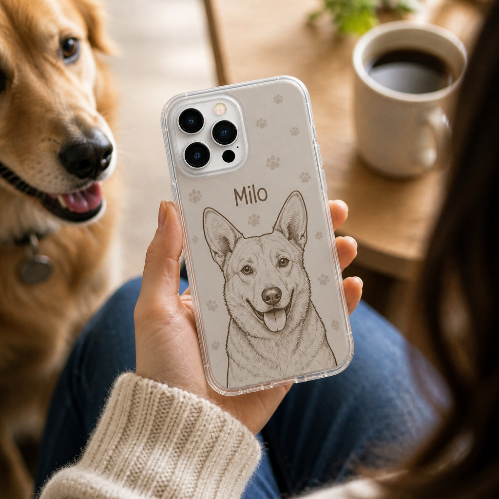 Custom Pet Portrait Phone Case — Sketch + Name - Personalized Phonecase 82421f7b-cf81-4313-95f5-9d14347c506f.jpg