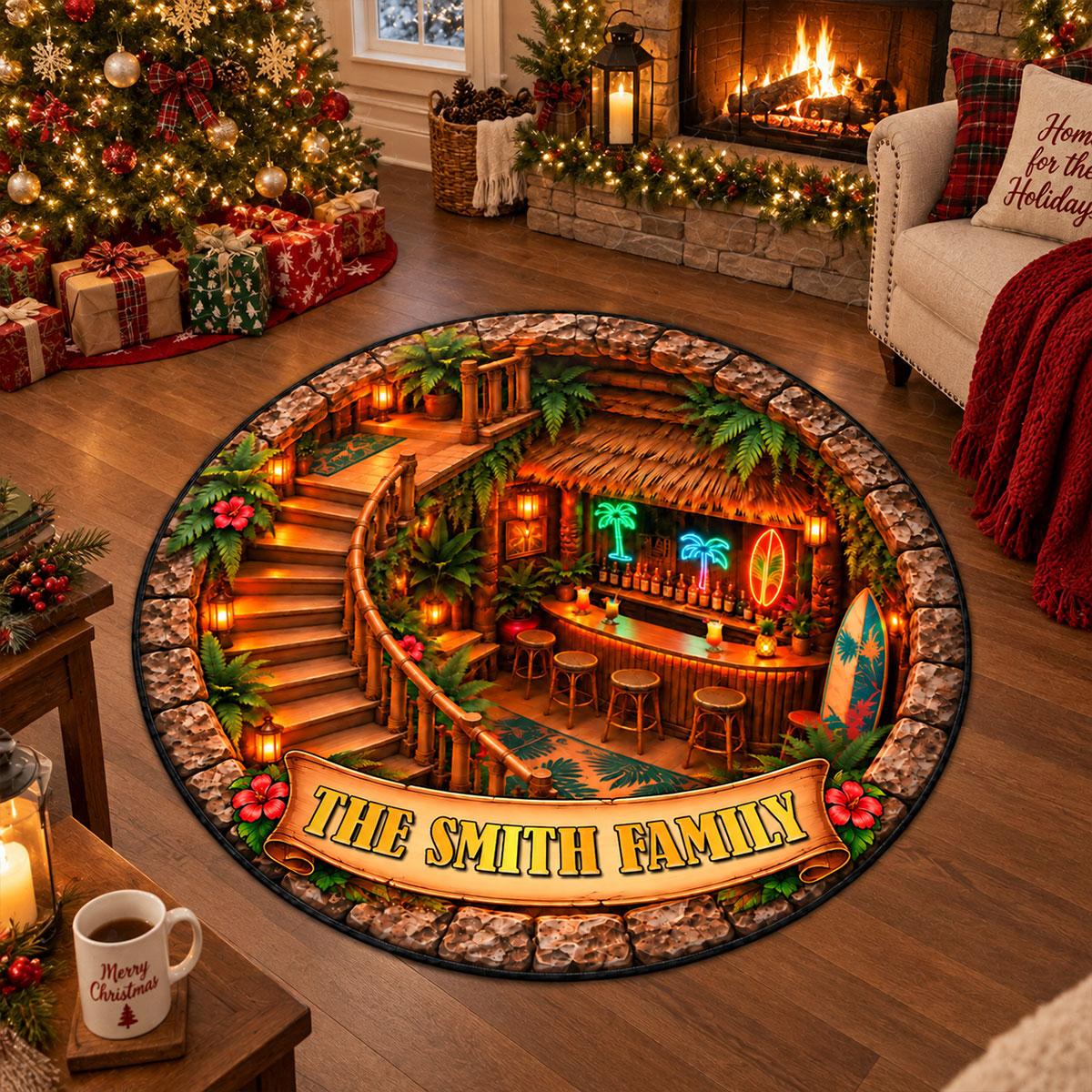 Wine Cellar Fantasy Decor for Wine Lovers Merry Christmas 3D Illusion Quilted Rug - Personalized Quilted Mat 825474a1-d969-4b77-8643-cc6c38c29a9e-1.jpg