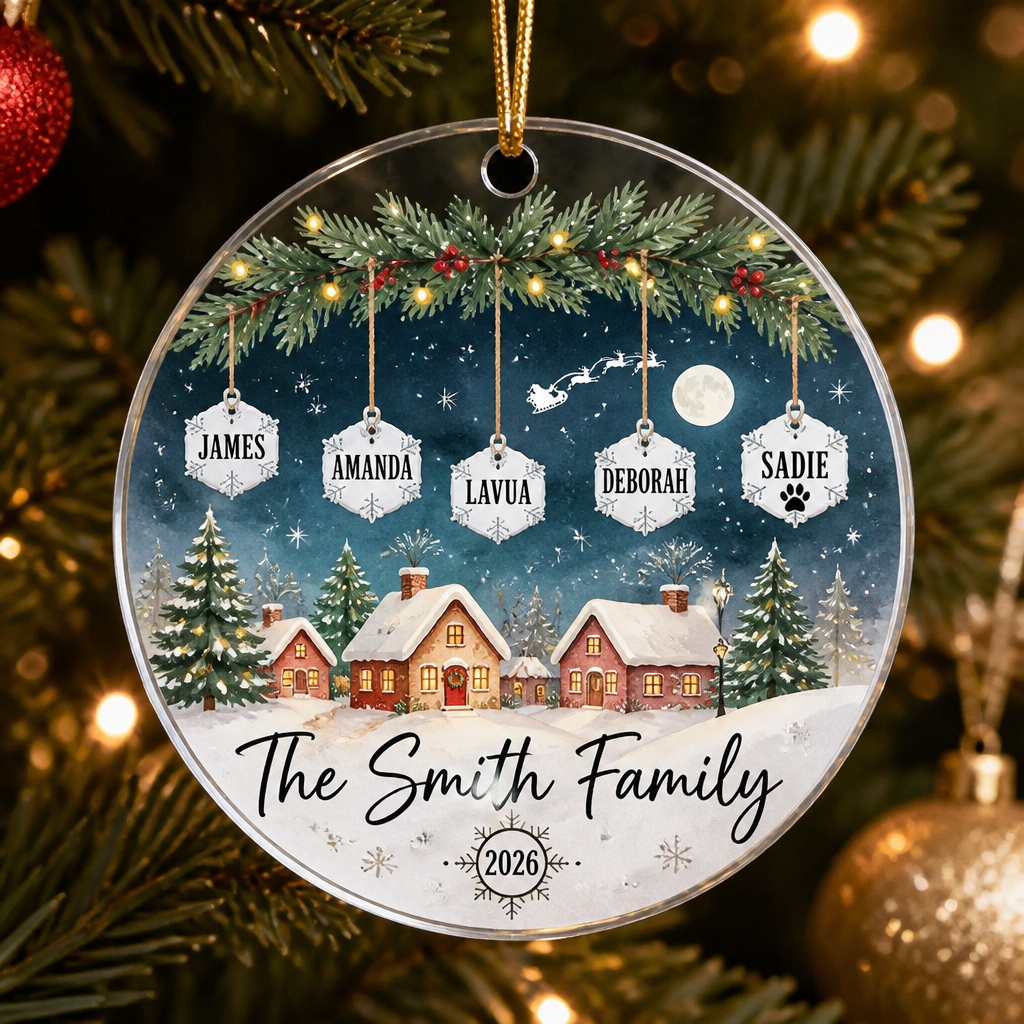 Personalized Family Snowflake Tags Acrylic Ornament - Personalized Transparent Acrylic Ornament 8262c495-31d6-46bc-aef6-86967439f021.png