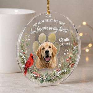 Pet Memorial Photo Ornament – Forever in My Heart (Cardinal Wreath) - Personalized Transparent Acrylic Ornament 827f56ad-cf3a-4b7c-8a66-99764518dbe4.jpg