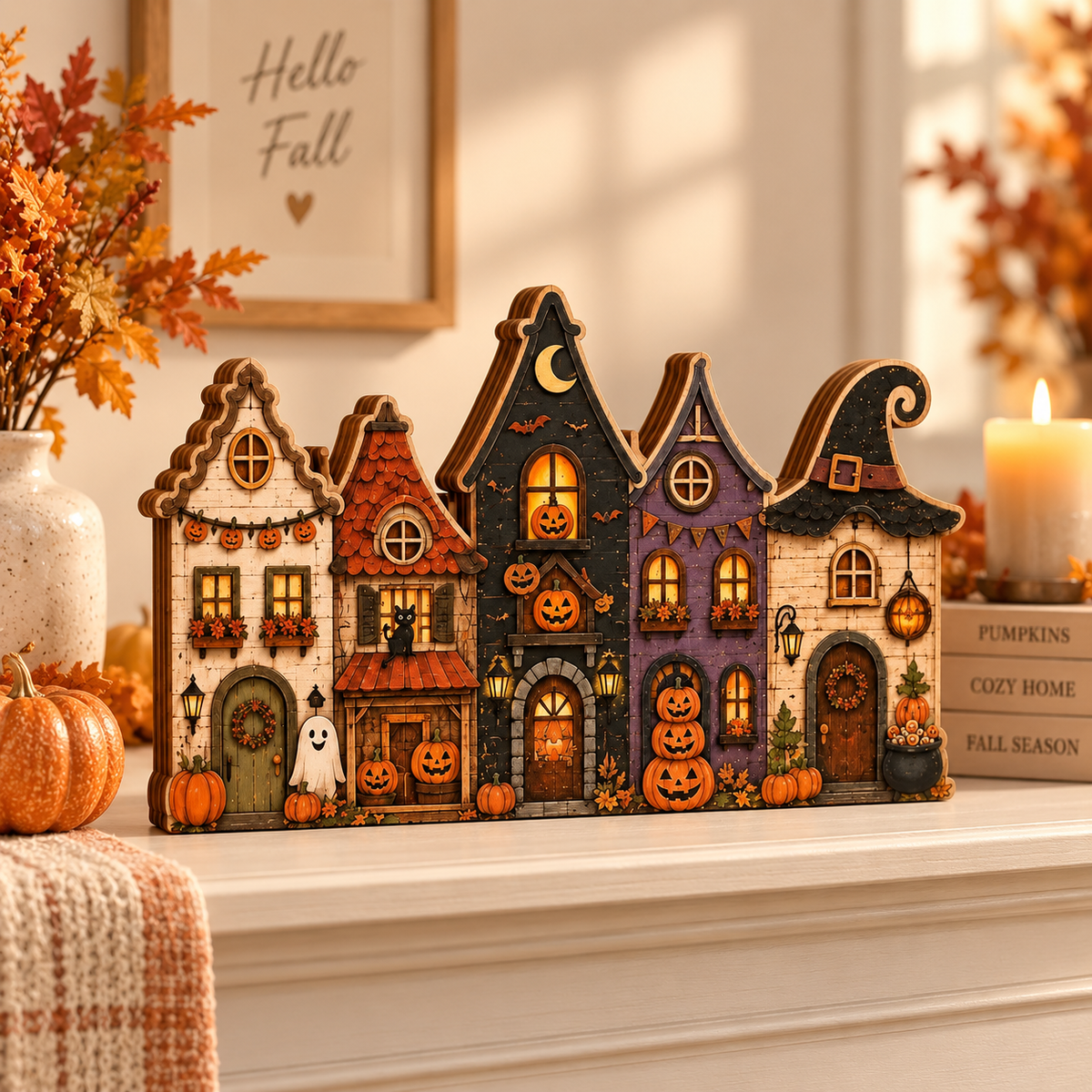 Halloween Wooden Block Village, Spooky Ghost Pumpkin House Shelf Sitter, Fall Table Decor, Witch Cat Tiered Decor,Halloween Gift 8284f009-5ab3-444c-be2e-727f9e3f057c-66ad5910-75e4-4015-9ab3-9ff66f5613e2.png