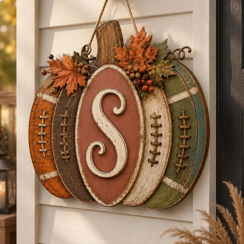 Personalized Football Pumpkin Door Hanger, Rustic Fall Wooden Monogram Sign, Farmhouse Autumn Porch Decor, GIFT 2026, Custom Initial 82856284-2ba1-4cf8-9d3f-1b3a0b3affab-dsd-1-.webp