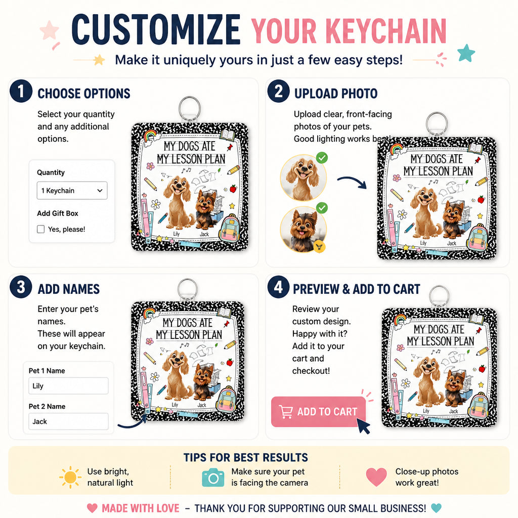 Teacher Keychain – My Dogs Ate My Lesson Plan (2-Pet Cartoon Photo Tag) - Personalized Acrylic Tag Keychain 828690ee-7a38-45ed-9c03-34ad7c994c8b.jpg