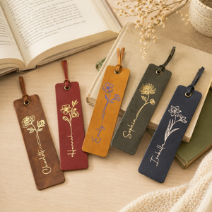 Custom Leather Bookmark with Birth Flower, Personalized Birthday Gift for Book Lovers, Bridesmaid Gift, Wedding Gift 82b3fa8a-863b-4822-ad82-dbef326be673-banner-1.png