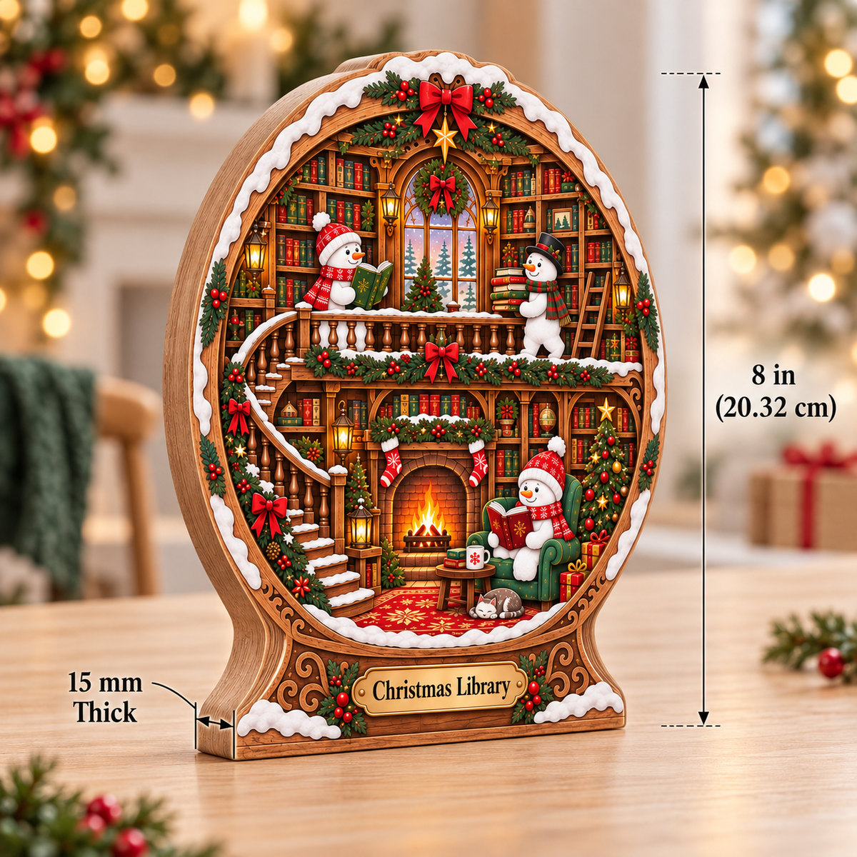 Snowman Library Snow Globe Wooden Block, Cozy Winter Christmas Decor, Book Lover Shelf Sign, Reading Lover Gift, Bookish Christmas Gift 82e21711-1b2e-4e0d-97c5-3ee70db61e9c-455d997e-5679-489a-a5a1-b8c48babdd32.png