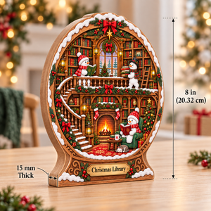 Snowman Library Snow Globe Wooden Block, Cozy Winter Christmas Decor, Book Lover Shelf Sign, Reading Lover Gift, Bookish Christmas Gift 82e21711-1b2e-4e0d-97c5-3ee70db61e9c-455d997e-5679-489a-a5a1-b8c48babdd32.png