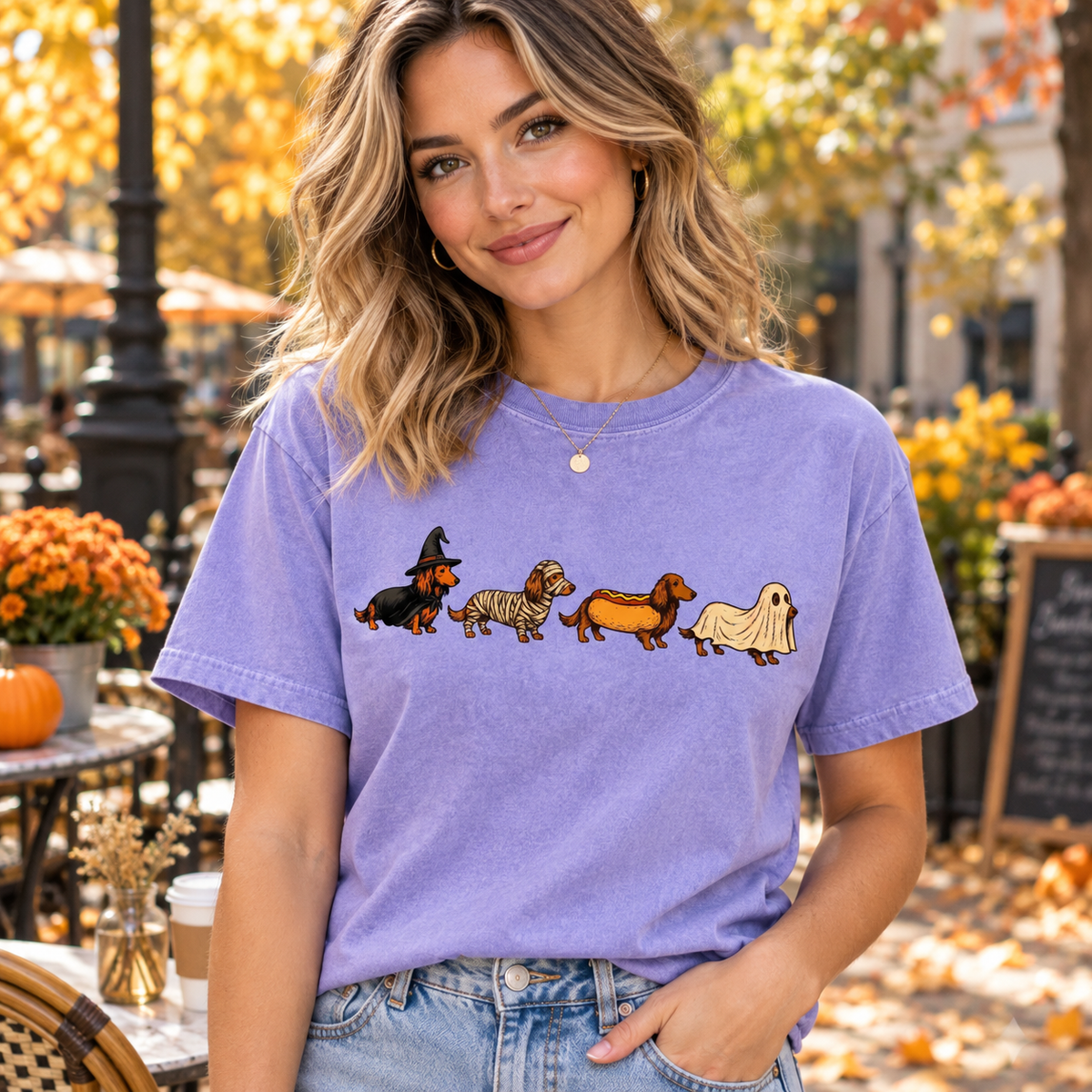 Halloween Dachshund Costumes Comfort Colors® Shirt, Spooky Wiener Dog Graphic Tee 82e306e2-b683-4d83-b9f6-91a98f74fb63-banner-2.png