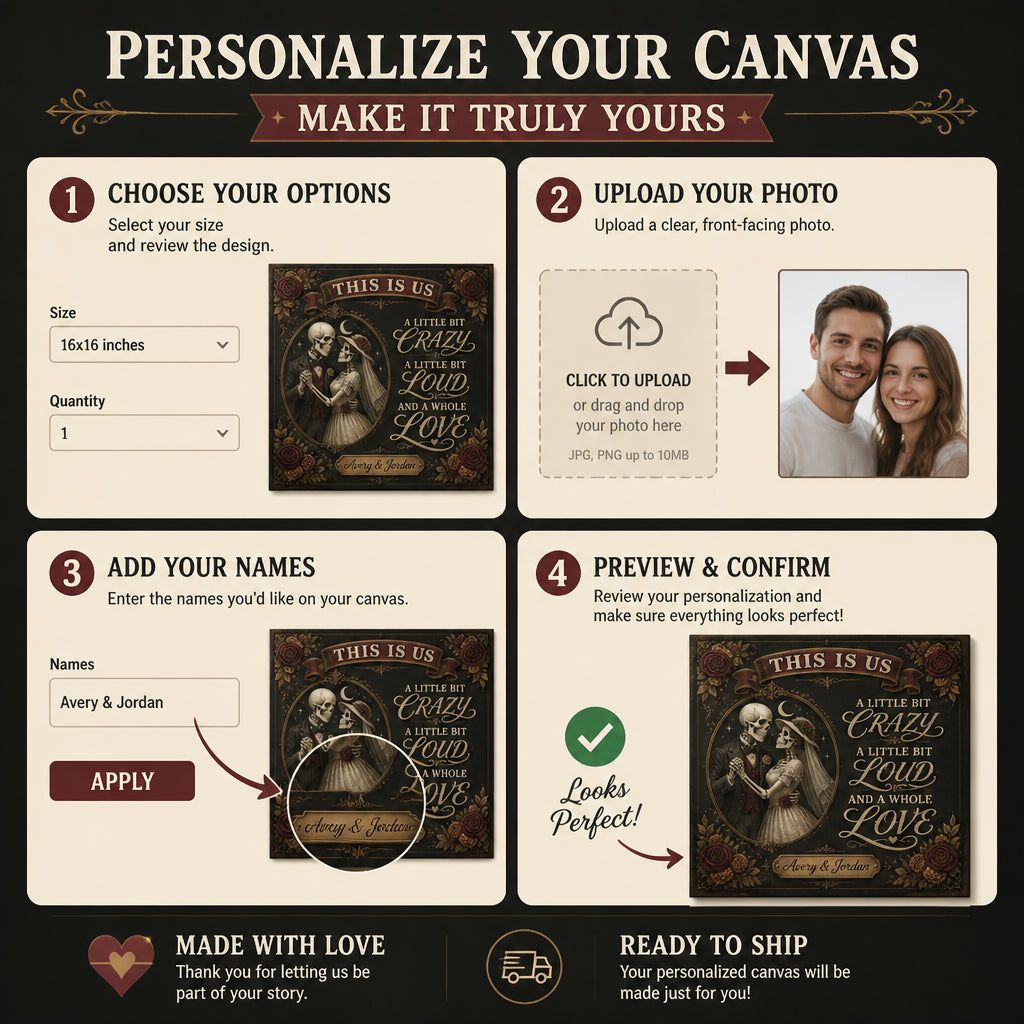 This Is Us – Crazy, Loud, Whole Lot of Love Skeleton Couple Canvas (Personalized Names) - Personalized Canvas 8319b716-68e9-4421-8222-68d716d64004.jpg