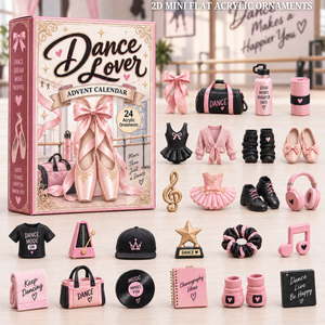 Dance Lover Girl Advent Calendar 2026 - 24-Day Festive Countdown, Acrylic Charms Blind Box - Gift For Dance Lovers 831f0b1c-8aa5-48bc-a586-bb8841cd0102-dance-text-2.png