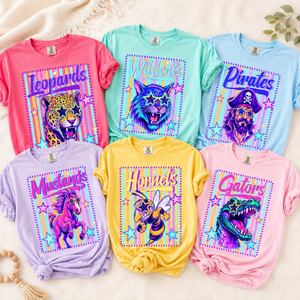 Custom Mascot Neon Striped Shirt, Preppy School Spirit Shirts, Back To School Tee, Matching Team Shirts, Game Day School Pride T-Shirt 83239451-a7c2-4eb4-93b4-3a911655feeb-banner-1.png