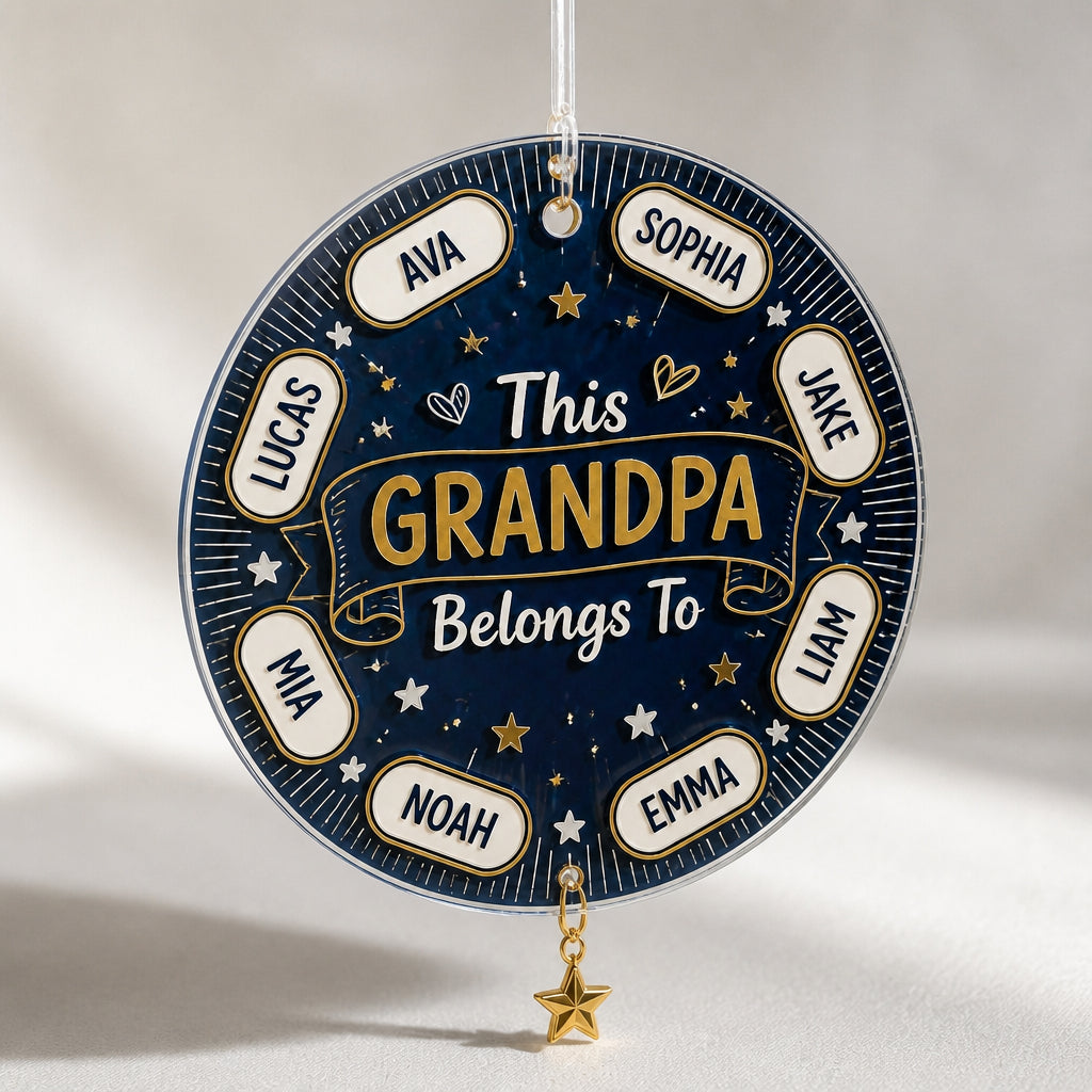 Grandpa Belongs To — AOP Polo with Grandkids’ Names - Personalized 1 Layered Suncatcher with Charm 8348f708-52d8-4432-a4f8-ff69e79ed070.jpg