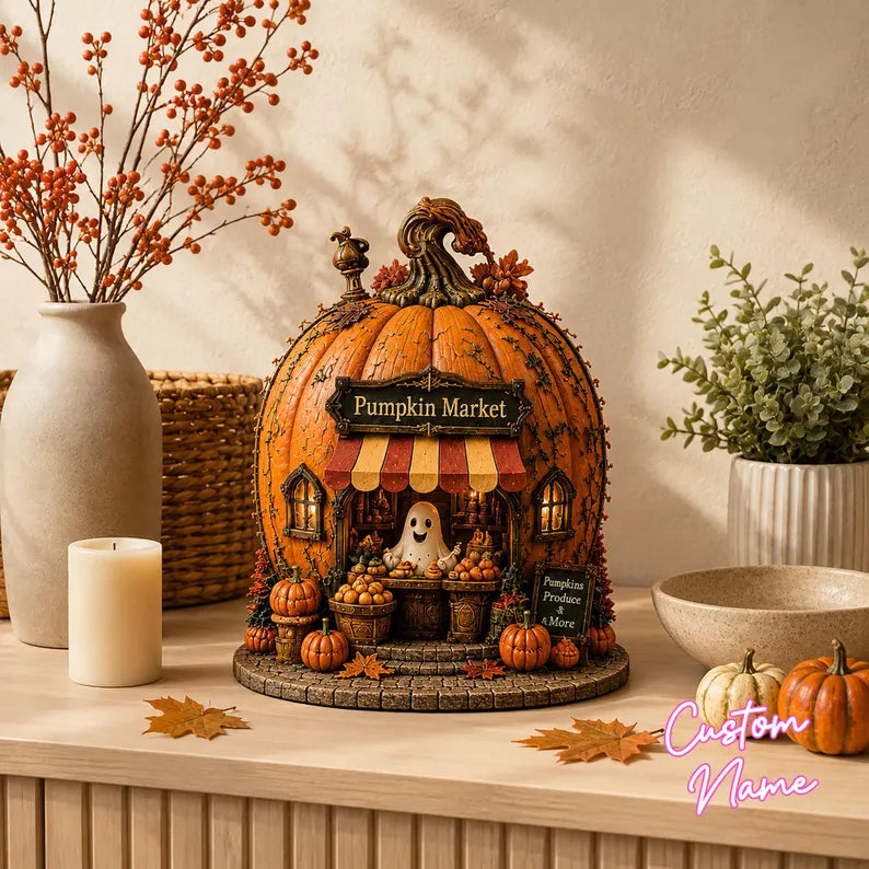 Charming Halloween Pumpkin House Decor, Printed Ghost Miniature Village, Light Up Fall Tabletop Display, Spooky Seasonal Figurine 834f39b1-fd03-47de-9027-a280bb2cfa6e-fg-12-.webp