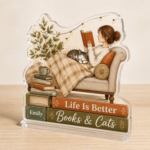 Books & Cats Cozy Reader Acrylic Standee – Personalized Name - Personalized Acrylic Custom shape Standing 1 layer (FS) 8374fca5-825b-469f-b34f-c7d1994e9755.jpg