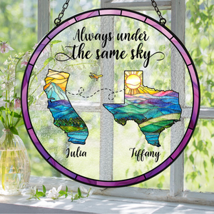 Personalized Long Distance Friendship Stained Glass Suncatcher, State To State Family Gift, Gift for Besties 83874872-4e58-4a53-9428-8b856dd4e741-3.png