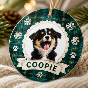 Round Plaid Pet Photo + Name Ornament - Personalized Aluminum Ornament 83bc2aed-b903-4741-abb8-4d8caa8d992c.jpg
