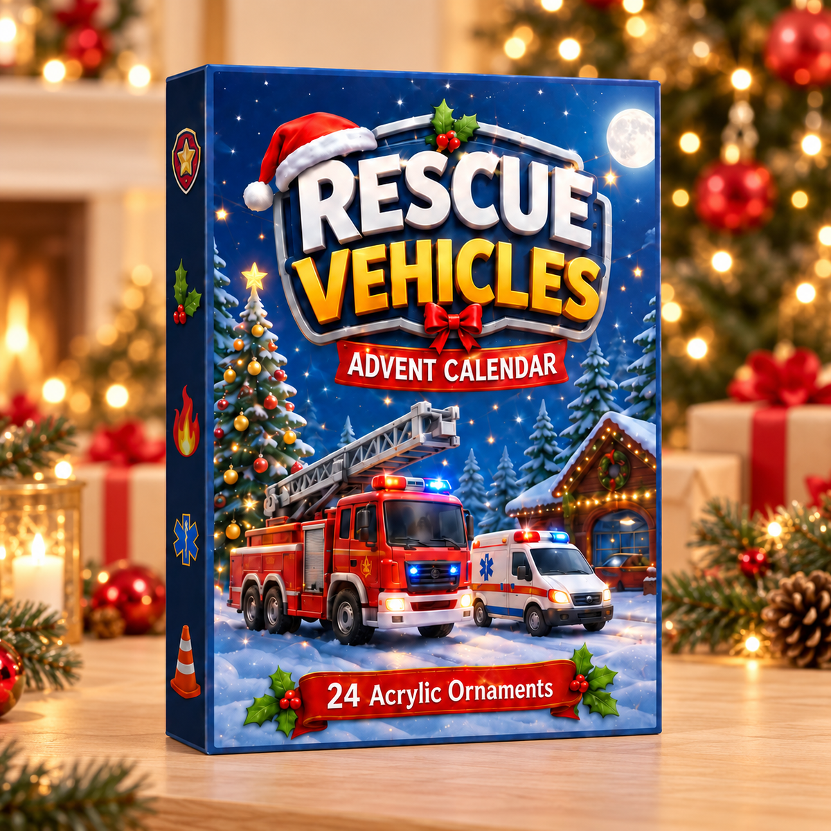 Rescue Vehicles Advent Calendar 2026 - 24-Day Festive Countdown, Acrylic Charms Blind Box - Gift For Kids, Family & Friends 83bd5f0e-a9de-457e-a980-69de8a4e1580-rescue-vehicle-box.png