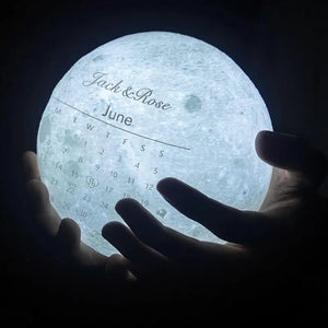 Custom Photo Moon Lamp Name 3d Light Christmas Gift Engraved Moon Lamp - Touch Two Colors 10cm-20cm Christmas Family Gift Couple Gift Valentine's Day Gift