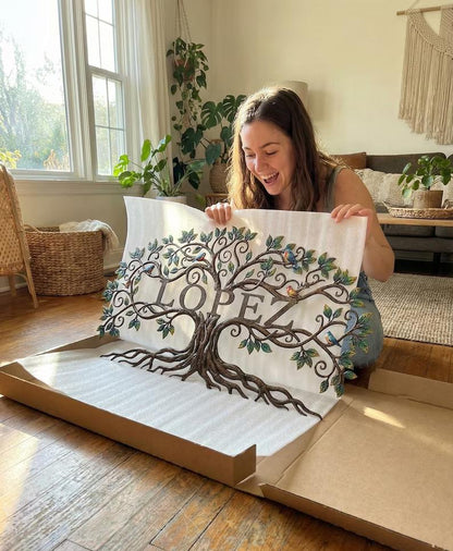 Personalized Tree of Life Metal Sign, Custom Family Name Art, Organic Branch Letters with Colorful Birds & Leaves, Housewarming/Wedding Gift 83fb544f-fee0-488e-a6ec-4dc25e24ebc1-ghkjyuk-2-.jpg