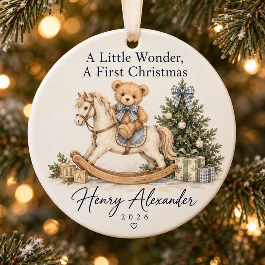 Personalized Baby’s First Christmas Ornament 2026, Rocking Horse & Teddy Bear, Custom Name Keepsake, Gift for New Parents 8404e729-6c1a-4660-bf6f-7cc1cf09045c-Personalized-First-Christmas-Watercolor-Ornament.png
