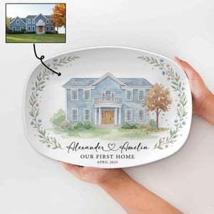 Personalized House Portrait Platter: Custom Home Watercolor, New Home Gift 8406992a-6c20-4f78-b896-aabdbed23172-2.jpg