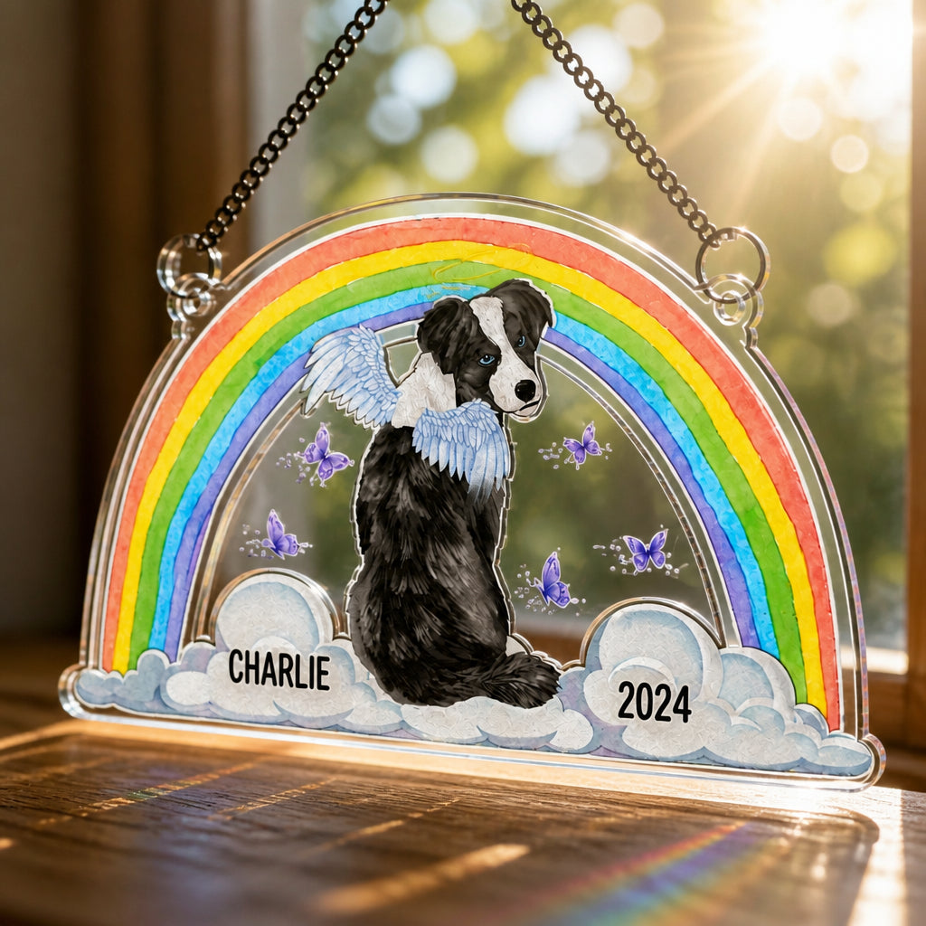 Rainbow Bridge Pet Memorial Suncatcher – Photo-to-Art with Name & Year - Personalized Suncatcher Ornament 8407d76b-4b69-4ec6-b328-a0d562ffa695.jpg