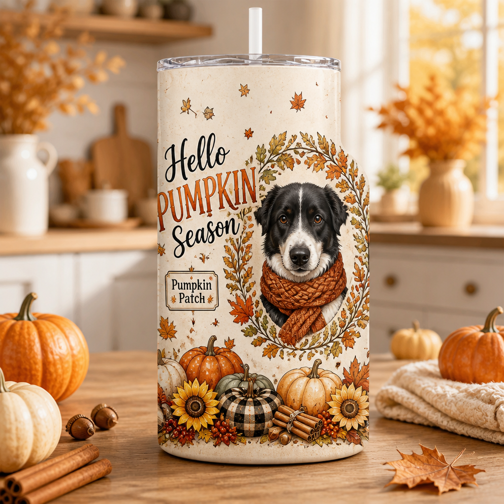 Hello Pumpkin Season Custom Pet Portrait Skinny Tumbler - Personalized Tumbler 8408cdbd-3ad2-42f4-8981-cd1871486da5.png